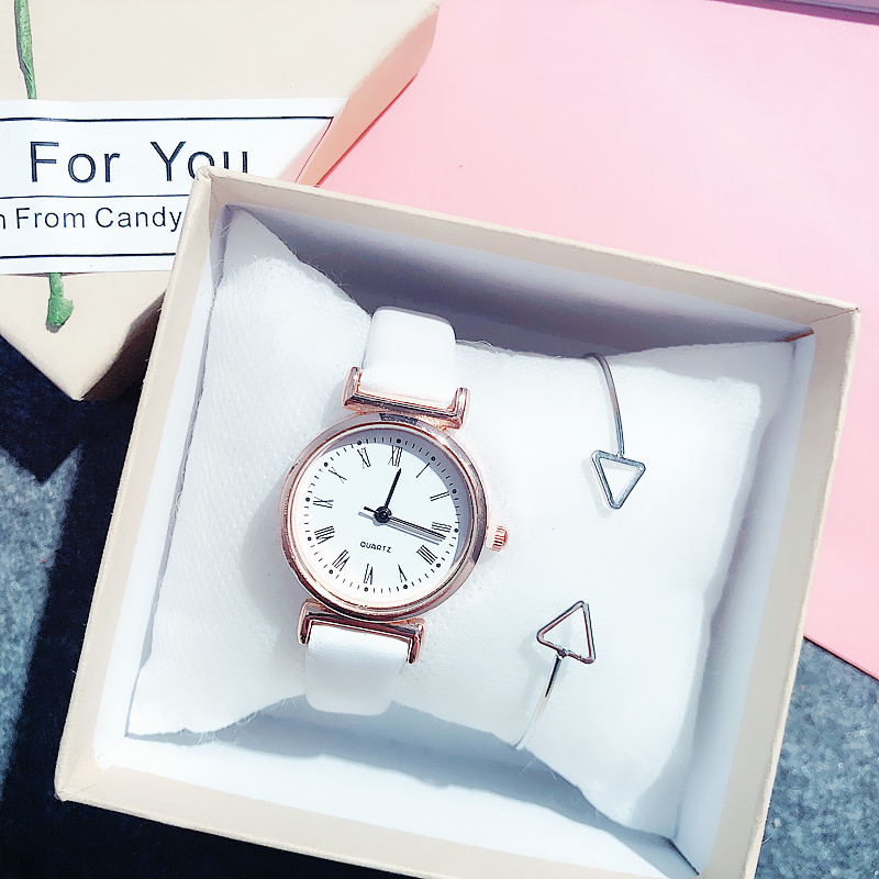 Geschenkbox Damen Quarzuhr + Dreieck Armband - elegantes Roségold " - Bild 9 von 10