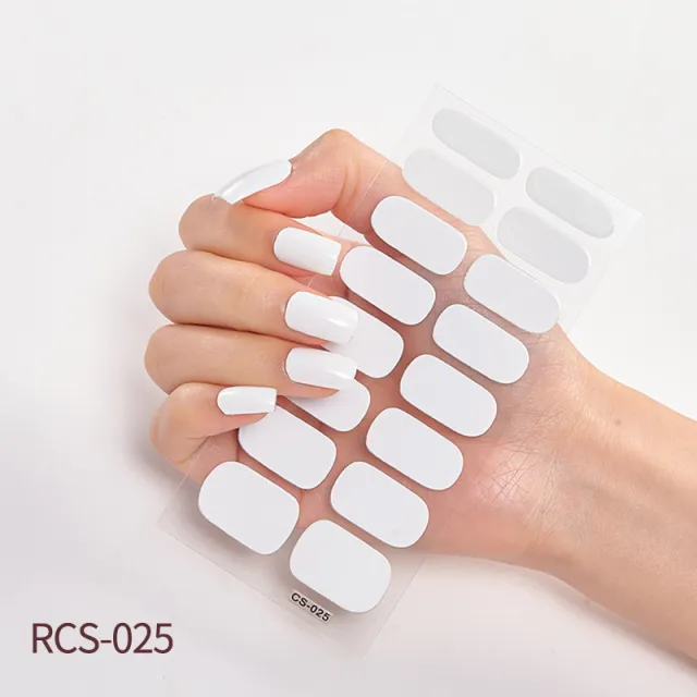 Simple waterproof nail stickers White - Shop at LoveMi