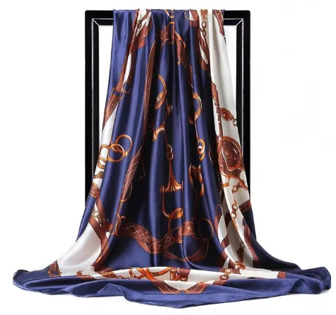 Women's chain bag scarf scarves Blue - Shop at LoveMi