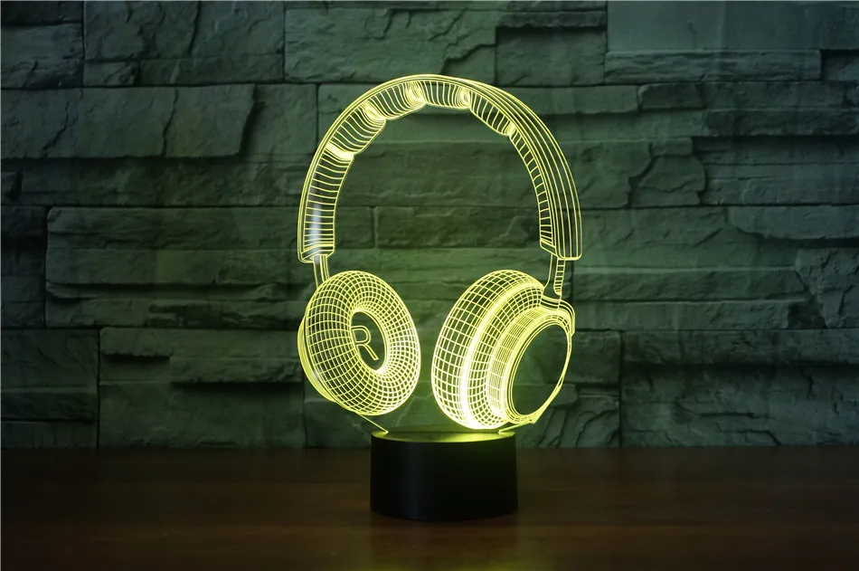 Stereo earphone illusion decorative table lamp – image 6