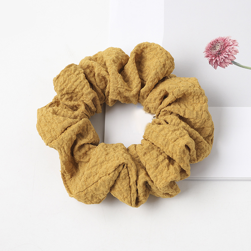 Puff large intestine hair circle fabric in Yellow
