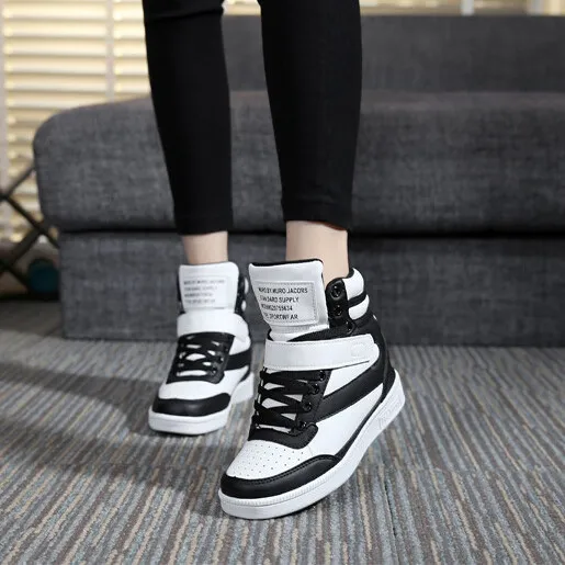 Increased women's high top shoes Black - Shop at LoveMi