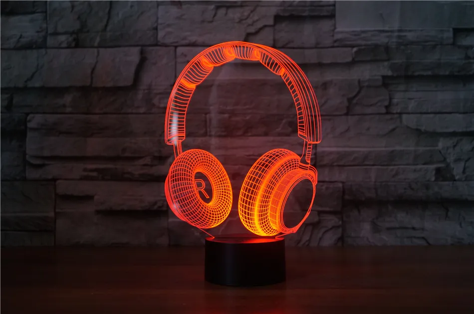 Stereo earphone illusion decorative table lamp – image 3