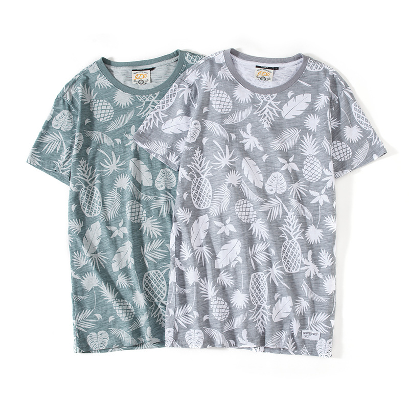 Round neck slim short sleeve T-shirt