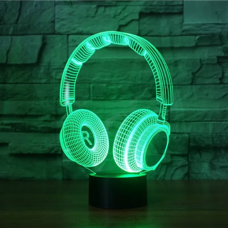 Stereo earphone illusion decorative table lamp – image 7