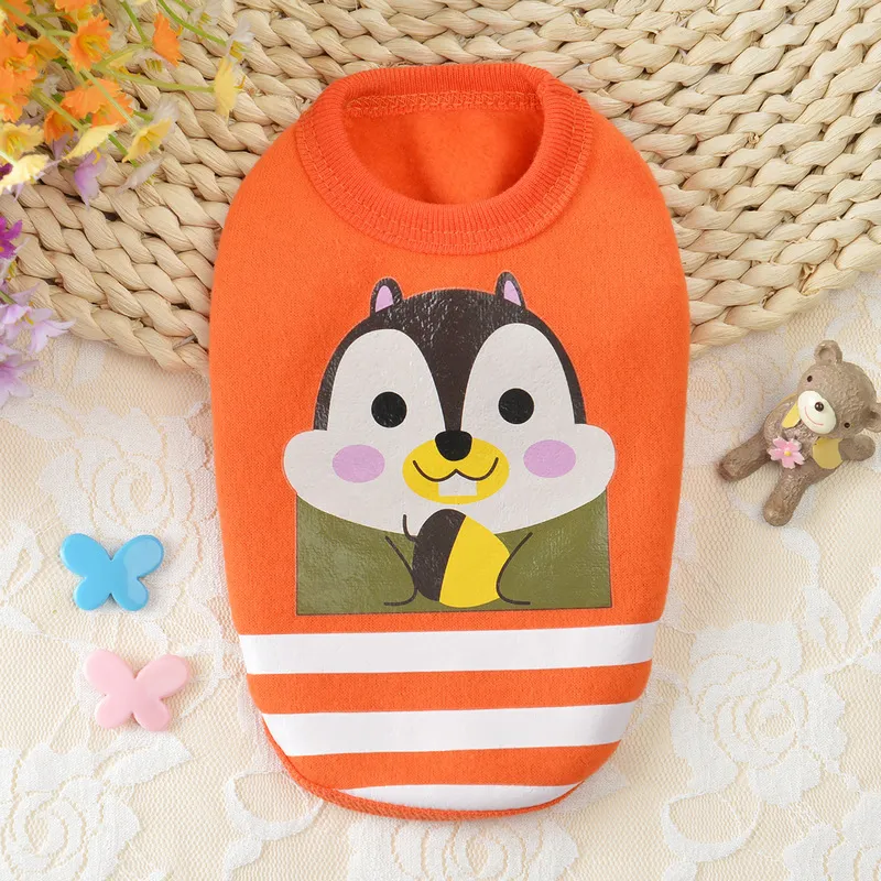 Fleece vest milk dog clothes - Squirrel Orange