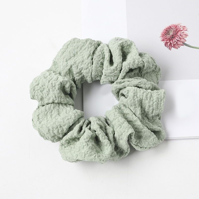 Puff large intestine hair circle fabric in Green