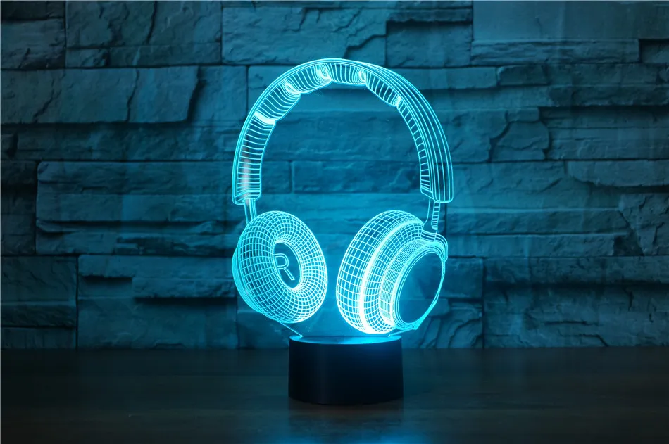 Stereo earphone illusion decorative table lamp – image 5