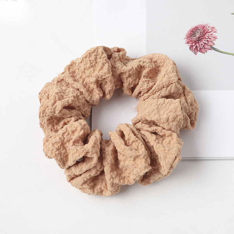Puff large intestine hair circle fabric in Orange