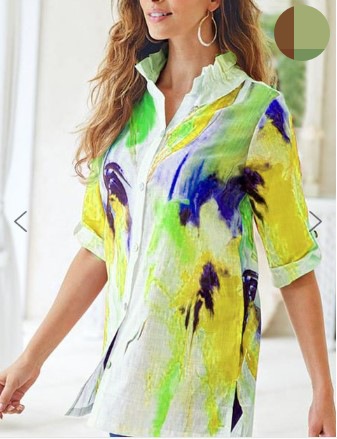 Printed cardigan short sleeve