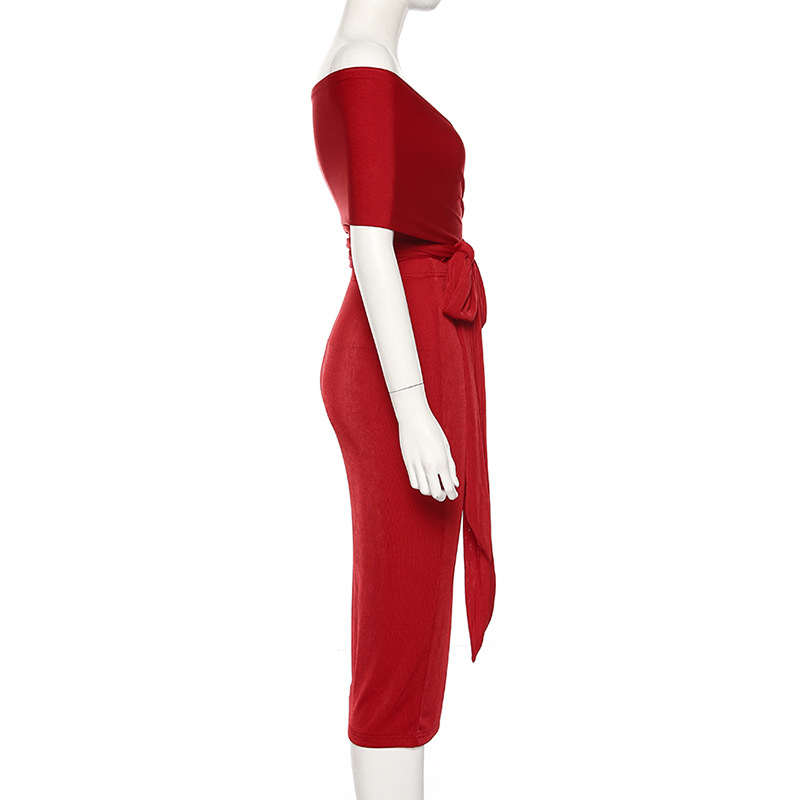 Strap-on slim high-waist hip sexy skirt