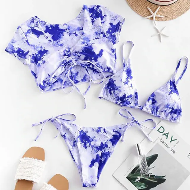 Three piece bikini Blue - Shop at LoveMi