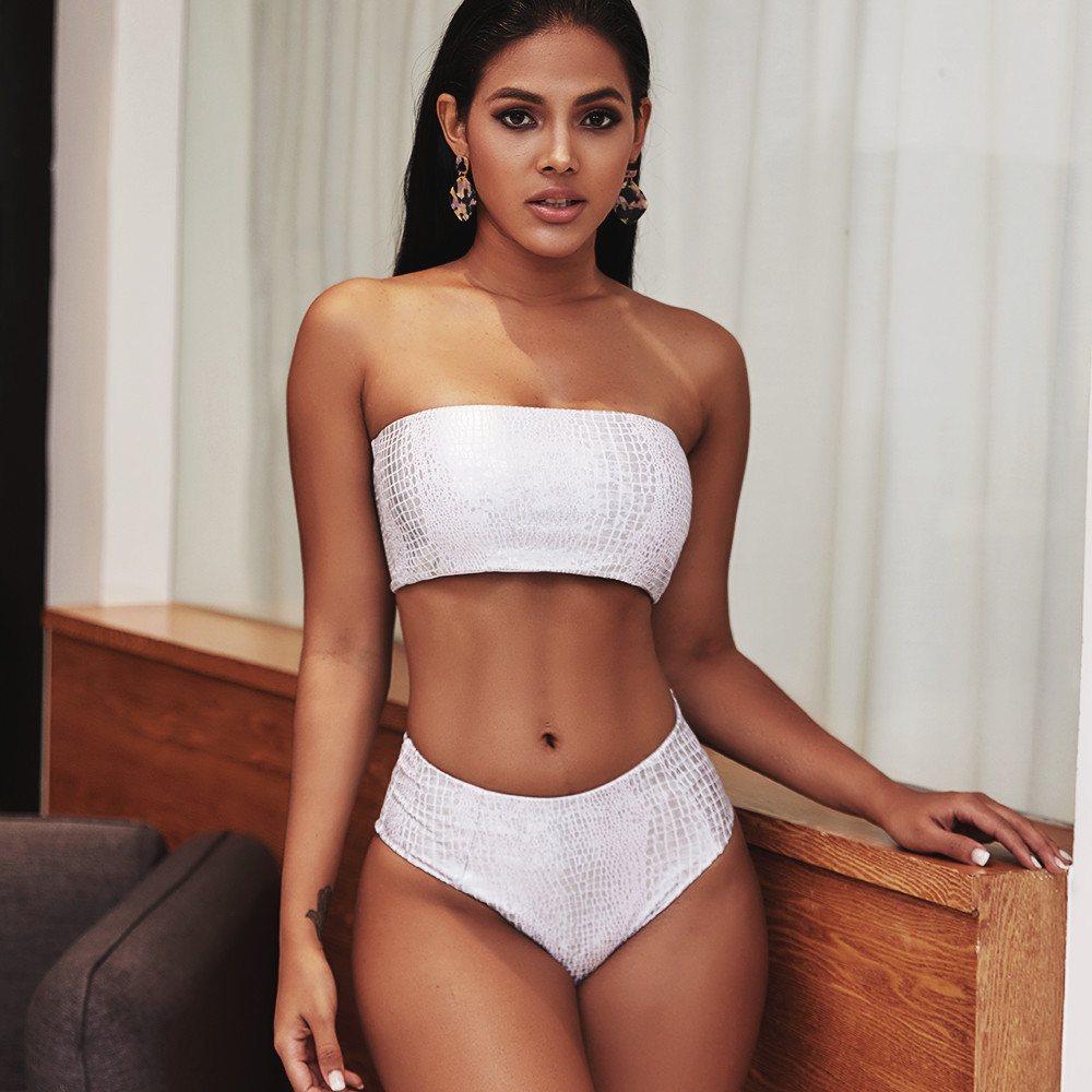 Green purple small floral swimsuit ladies split