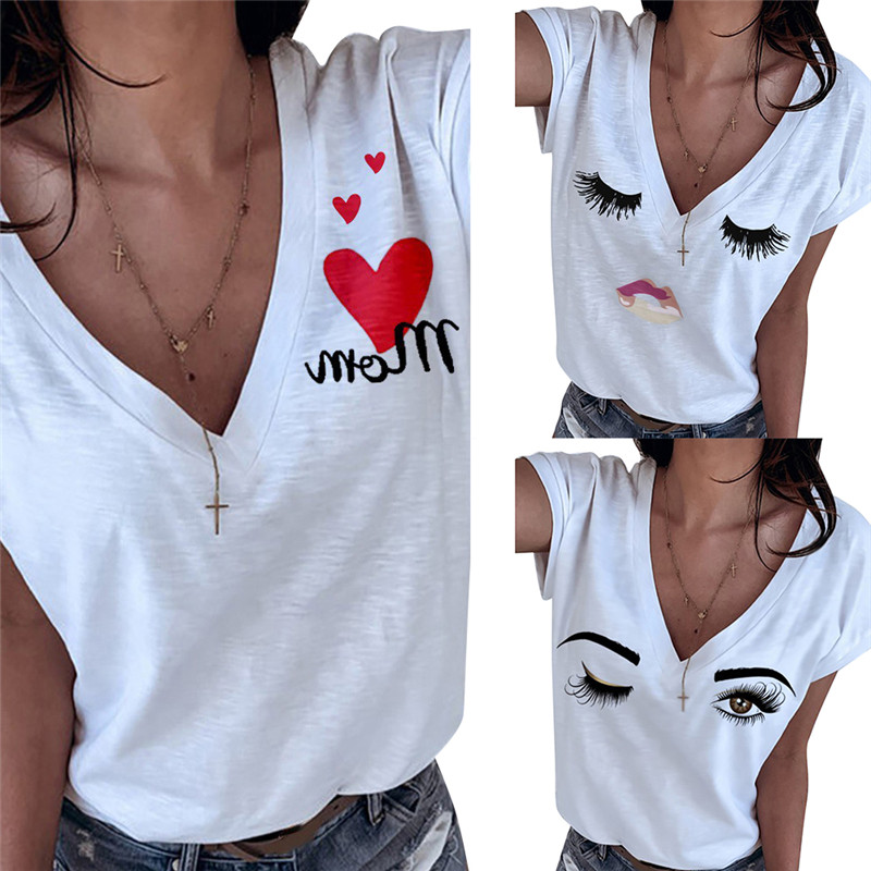 Simple V-neck T-shirt