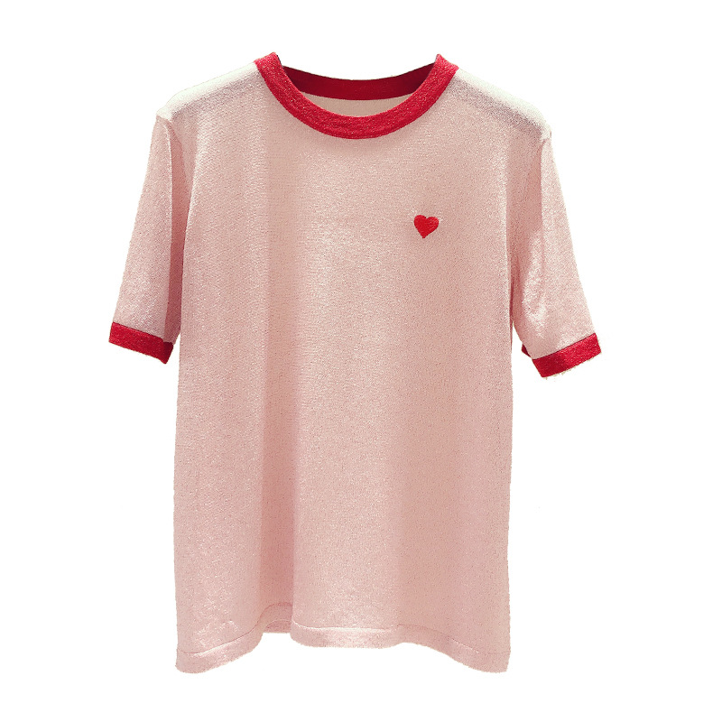 Loose round neck knit top