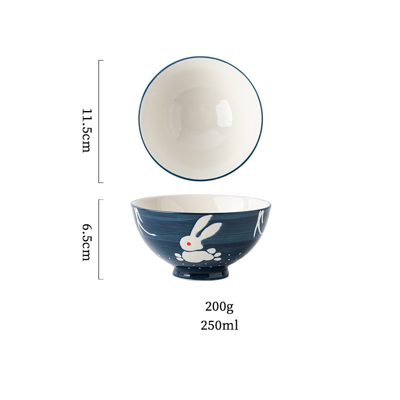 Household ceramic tableware set