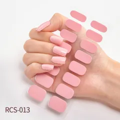Simple waterproof nail stickers - Light Pink - View 1
