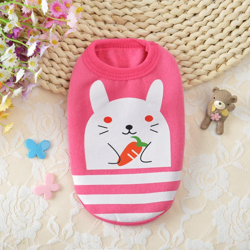 Fleece vest milk dog clothes - Rabbit Powder