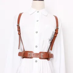 Girdle waistband women's decorative denim skirt shirt high waist thin belt - Camel - View 1