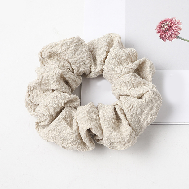 Puff large intestine hair circle fabric in Beige