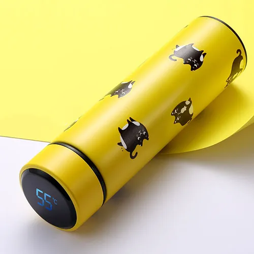 Intelligent temperature measuring mug - Yellow