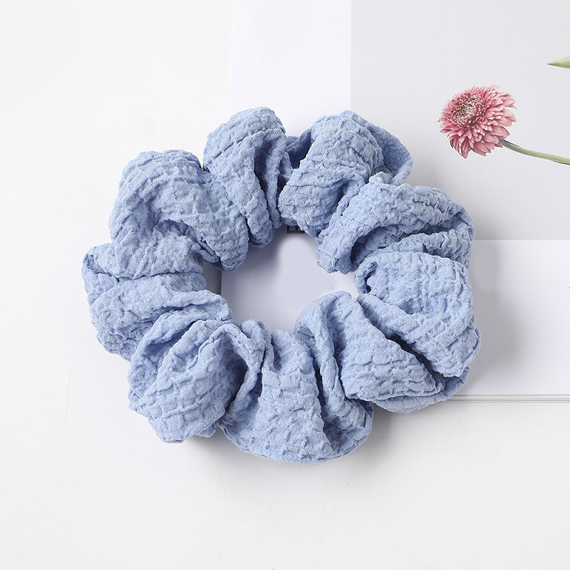 Puff large intestine hair circle fabric in Blue