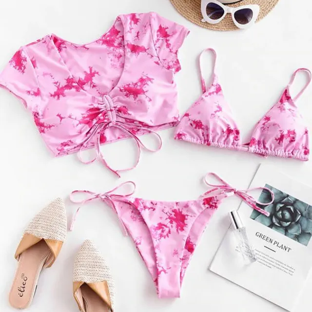 Three piece bikini Red - Shop at LoveMi
