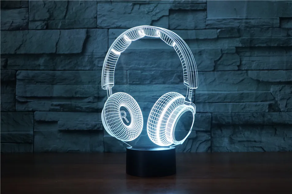 Stereo earphone illusion decorative table lamp – image 4
