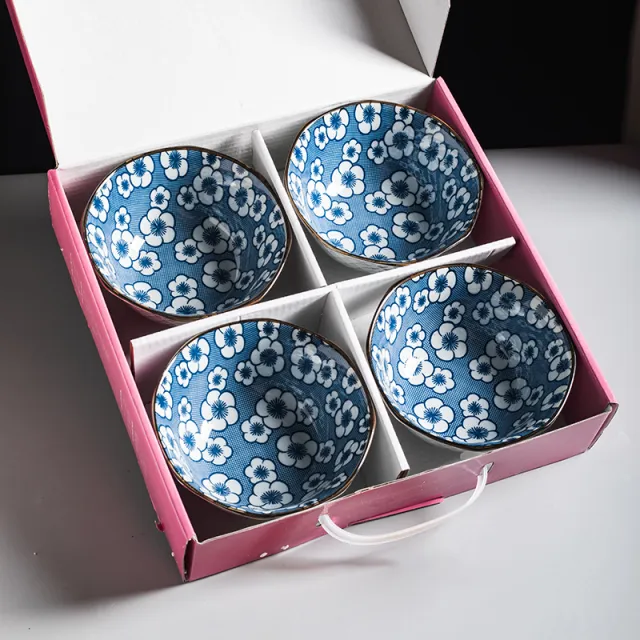 Creative dinner bowl ceramic bowl set Sakura 4 - Shop at LoveMi