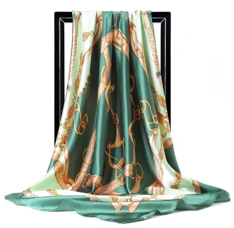 Women's chain bag scarf scarves Green - Shop at LoveMi