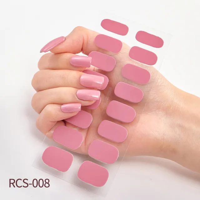 Simple waterproof nail stickers Pink - Shop at LoveMi