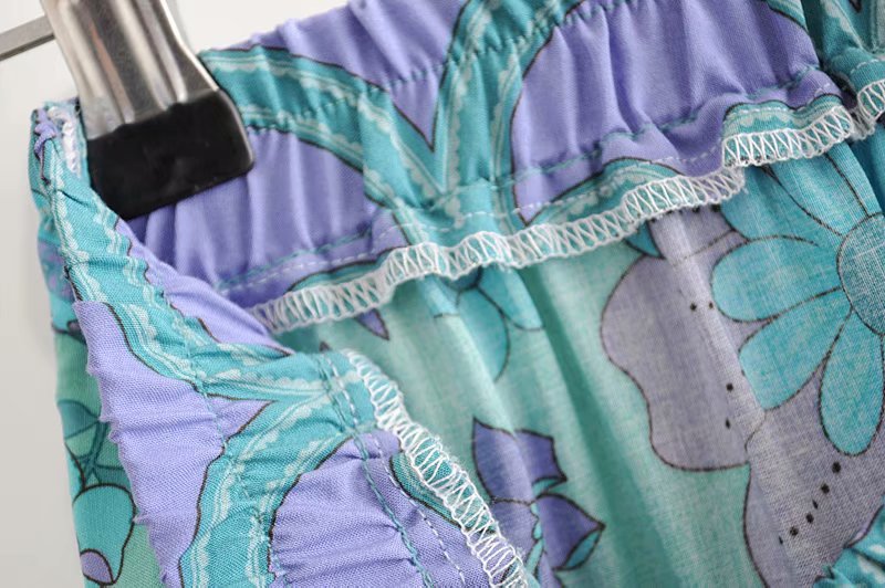 Paneled lace fringed skirt