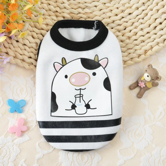 Fleece vest milk dog clothes Milk White - Shop at LoveMi