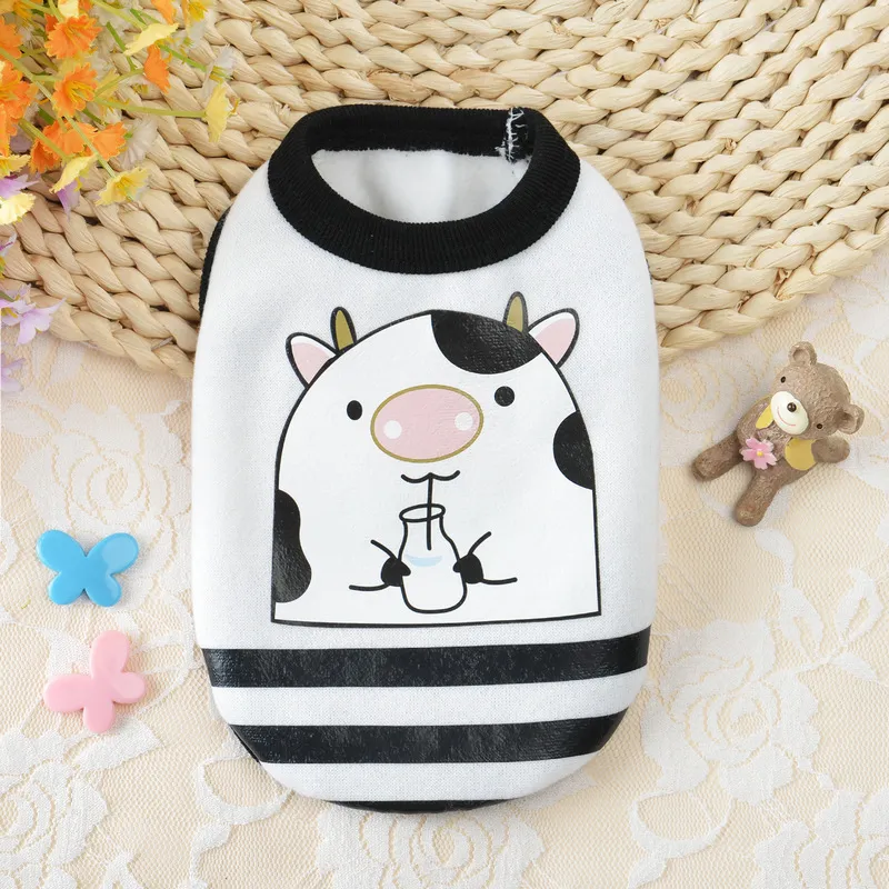 Fleece vest milk dog clothes - Milk White