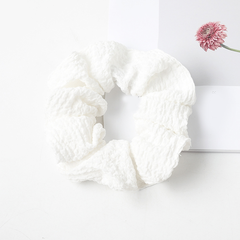 Puff large intestine hair circle fabric in White