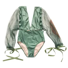 one-piece swimsuit - Green - View 1