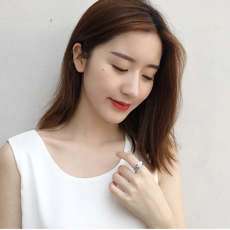 Vintage Thai silver turtle crack ring