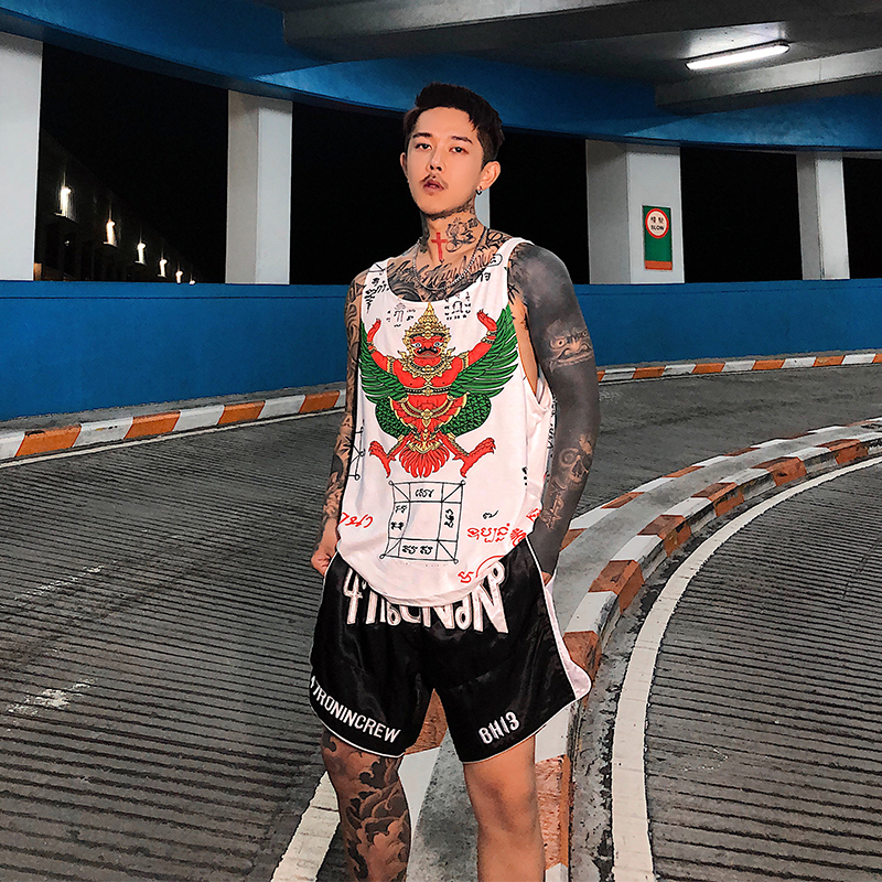 High Street Embroidered Boxing Shorts