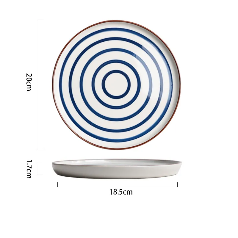 Vintage hand drawn western food plate - Sea Soul