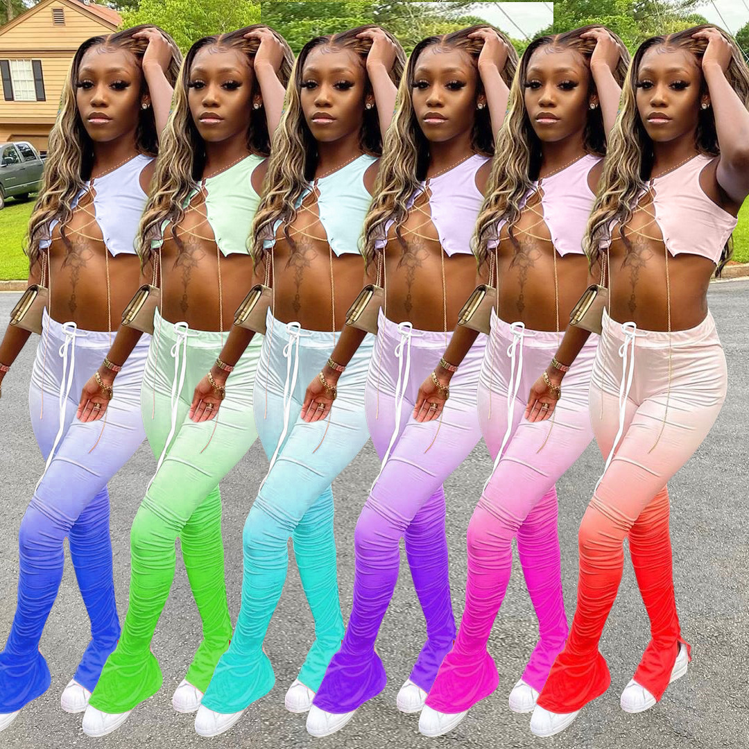 Gradient metal chain strap with split micro horn set