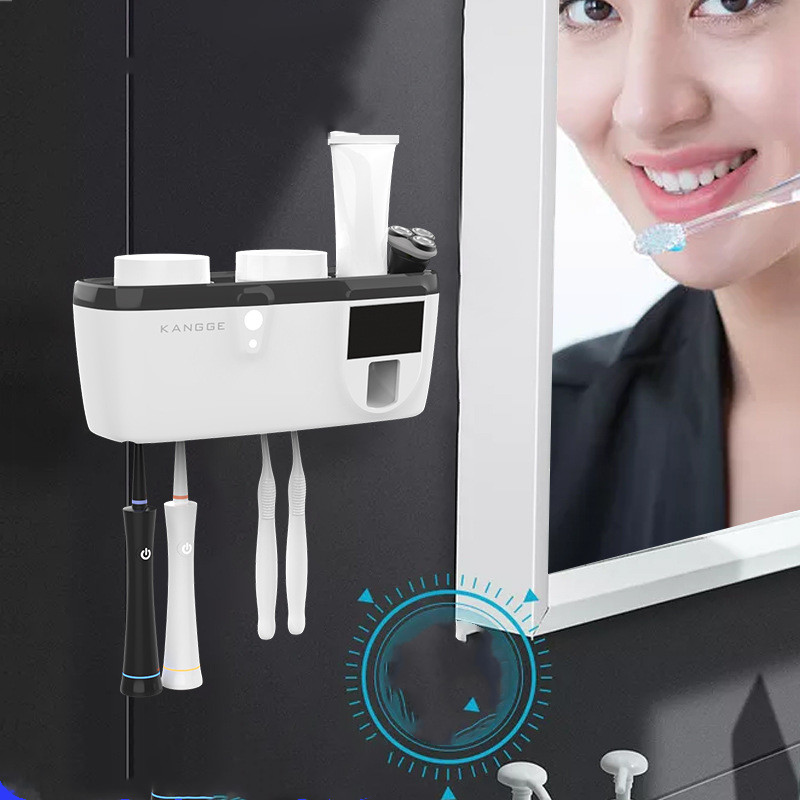 Automatic toothpaste rack