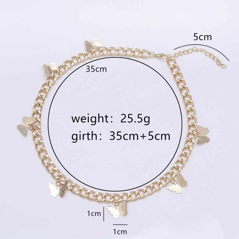 Women's exaggerated butterfly necklace