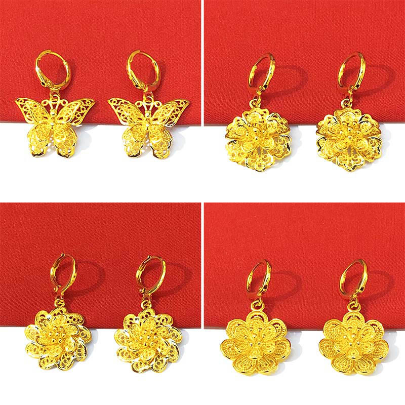 24K Yellow Gold Earrings