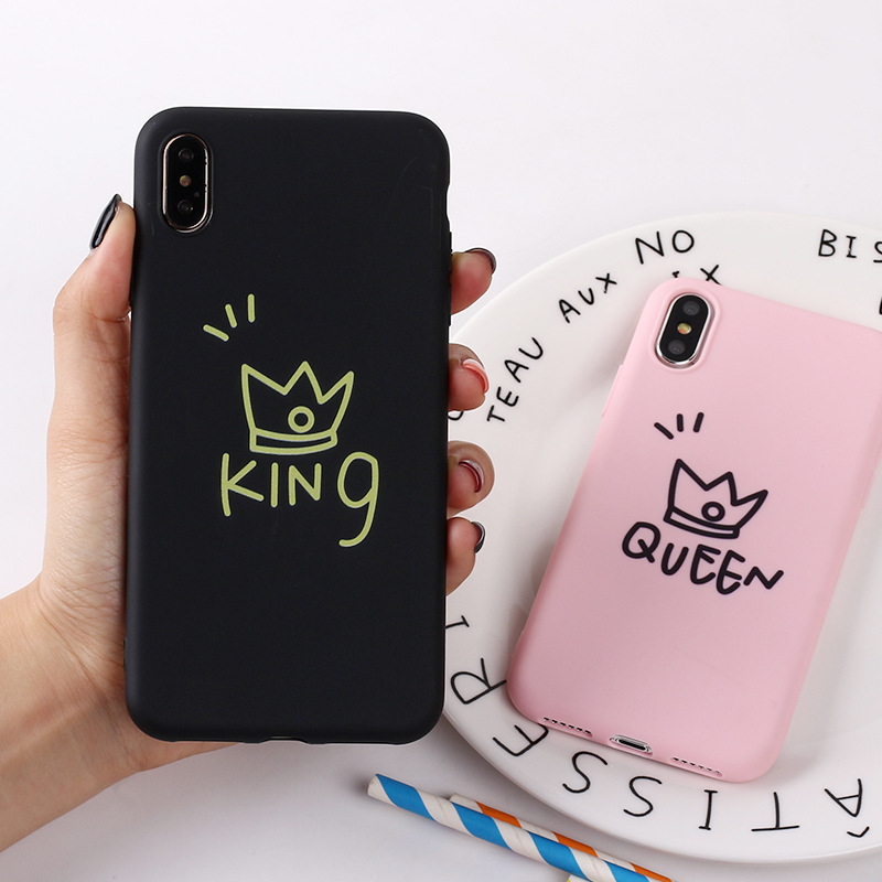 Crown pink queen TPU couple soft shell - Image 4