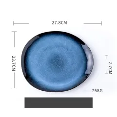 Home Art Plate Personality Pasta Shallow Plate Large Plate Nordic Ceramics - 3 Style - View 1