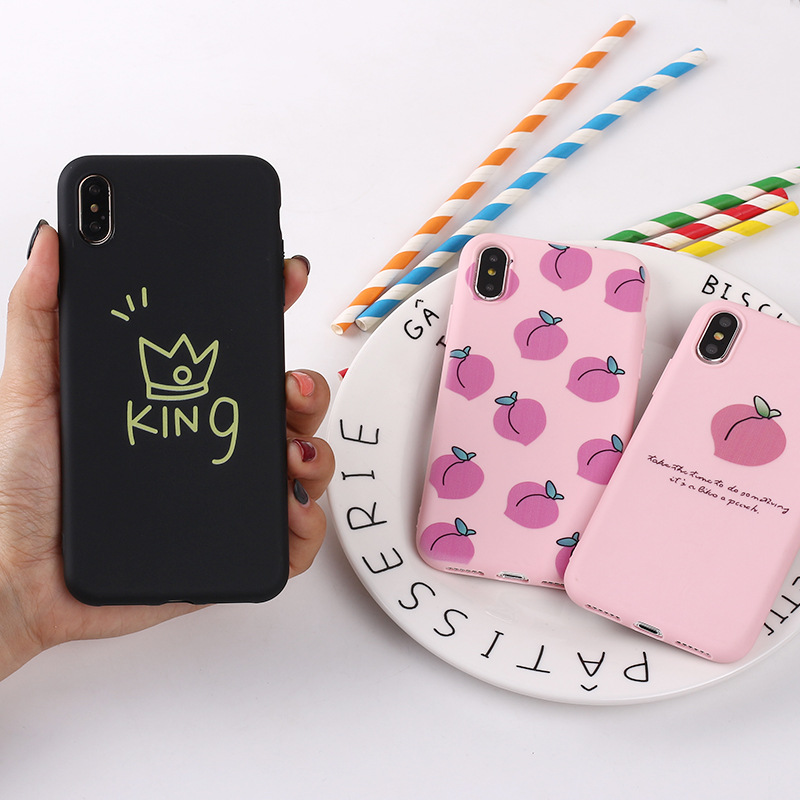 Crown pink queen TPU couple soft shell - Image 2