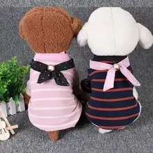 pet striped cotton t-shirt
