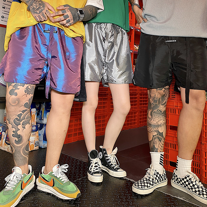 Colorful high street style men and women shorts