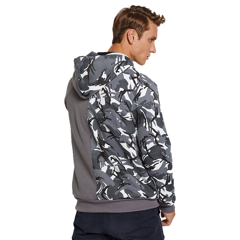 Camouflage hooded sweatshirt
