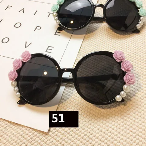 Handmade flower diamond sunglasses - 51Style